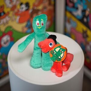 Vintage NWT Original Gumby And Pokey Horse Plush Bean Feet Figures 12”